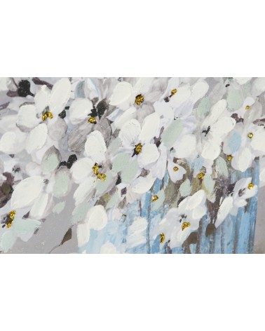 Set de 2 cuadro de florero sobre lienzo marco de madera de 80x80 cm