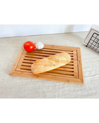 Tabla de cortar pan de bambú para cocina