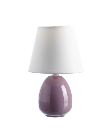 Lámpara para mesita de noche moderna lila de cerámica para dormitorio