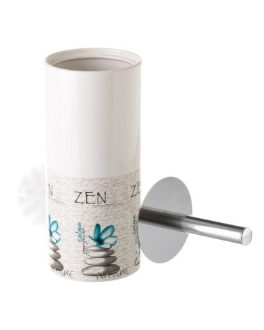 Escobillero Zen de cerámica Gris de Ø 10x32 cm