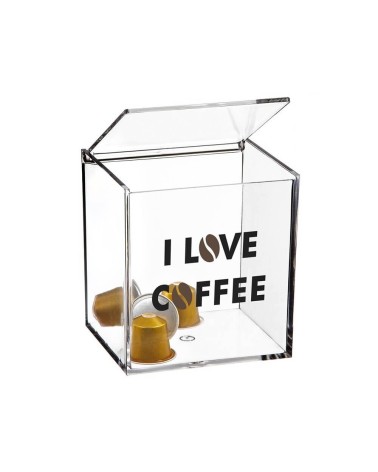 Portacapsulas Metacrilato para Capsulas de Cafe Nespresso o Dolcegusto I LOVE COFFEE