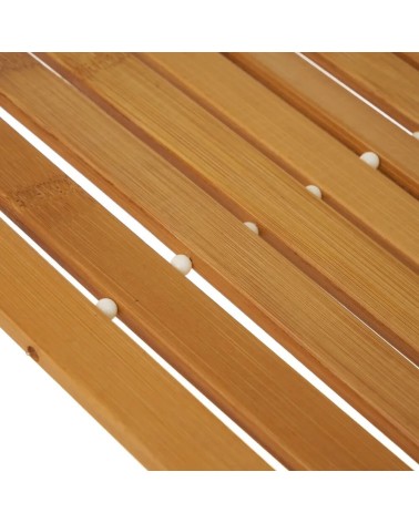 Alfombra de ducha antideslizante de láminas de bambú natural de 60x40 cm