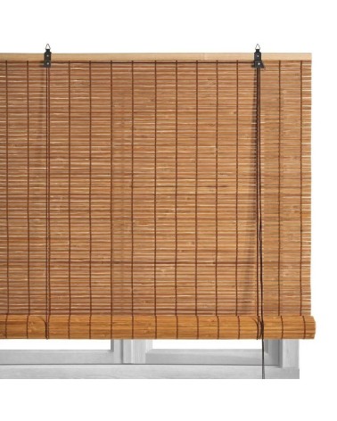 Estor enrollable de láminas de bambú natural de 90x180 cm