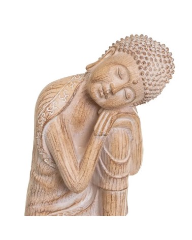 Figura buda oriental decorativo de resina efecto rozado y envejecido