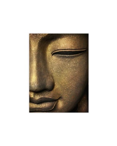 Set de 3 cuadros impresión dorados de Buda sobre lienzo de 30x40 cm