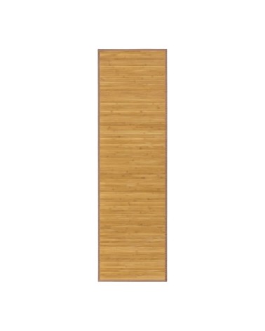 Alfombra pasillera de bambú marrón de 60 x 200 cm