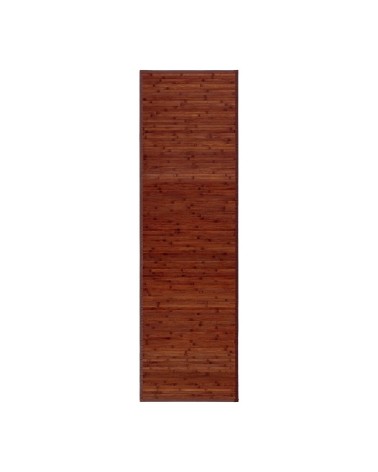 Alfombra pasillera de bambú marrón nogal de 60 x 200 cm