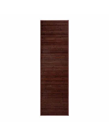 Alfombra pasillera de bambú marrón chocolate de 60 x 200 cm