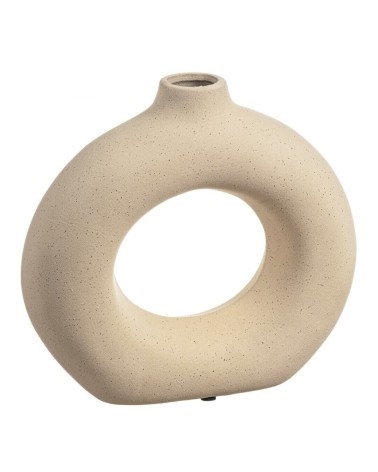 Jarrón de cerámica boho mate Torus 23x21,5 cm