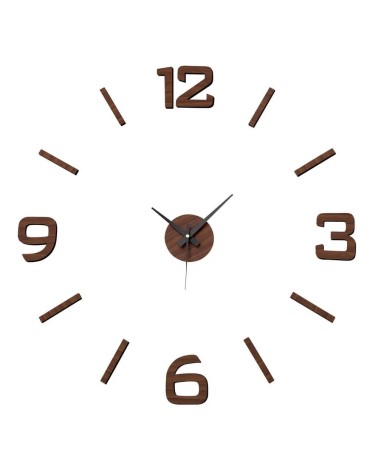 Reloj de pared marrón de polipropileno de 60 cm