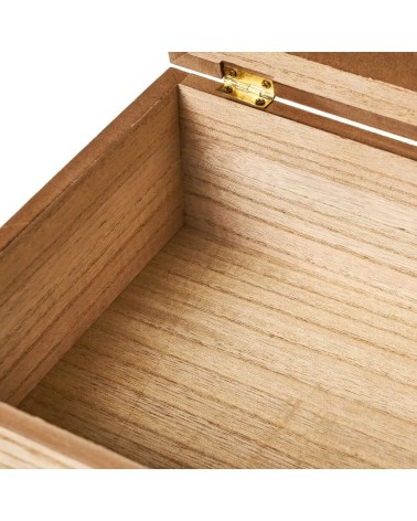 Caja de madera de horóscopos natural de 20x20x10 cm