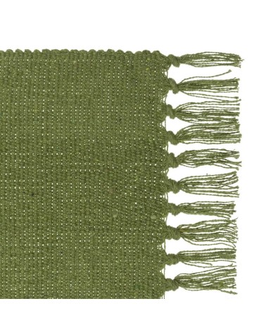 Set de 3 alfombras de flecos de algodón natural de 50x80 cm