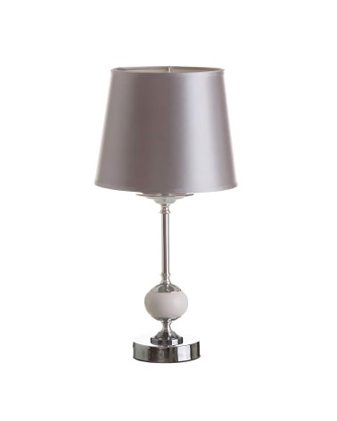 Lámpara de mesa de porcelana plateada de 45x22x22 cm