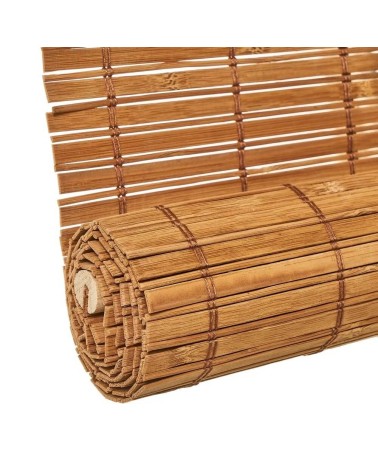 Estor enrollable de láminas de bambú natural de 140x180 cm
