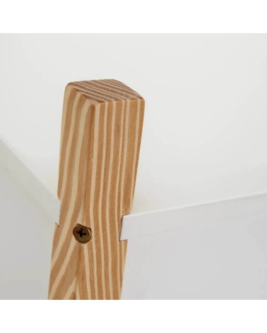 Estantería nórdico con 2 puertas correderas de madera de pino blanca de 70x30x77 cm
