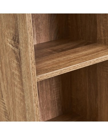 Estantería cubo flotante 1 estante de madera marrón para colgar en la pared o en el suelo de 30x24x54 cm