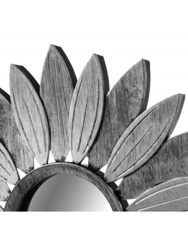 Set de 3 espejos flor plateados de plástico de Ø 25 cm