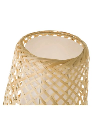 Lámpara de pie rejilla de bambú natural de Ø 23x88 cm
