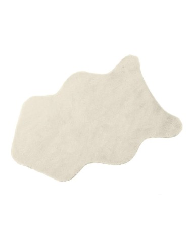 Alfombra peluda softly blanco roto de piel sintética de 60x90 cm