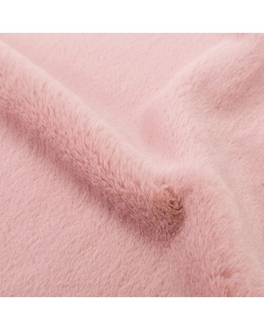 Alfombra peluda softly rosa palo de piel sintética de 80x80 cm