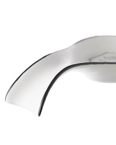 Reposa cucharas París de stoneware blanco de 22x8 cm