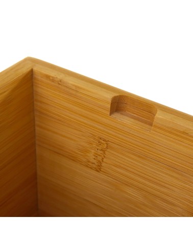 Caja cascanueces de bambú marrón de 16x16x11 cm