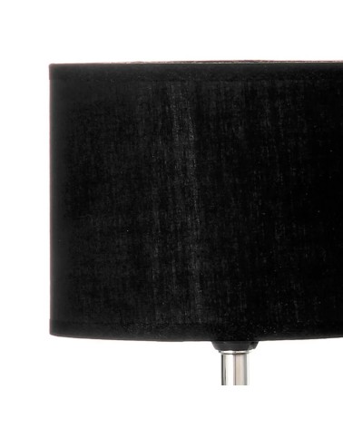 Lámpara de mesita de noche de cerámica negra de 17x24 cm
