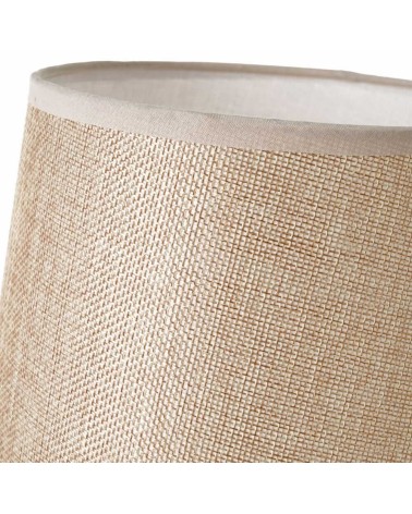 Lámpara de mesa de cerámica y cordón de arpillera marrón de Ø 20x30 cm