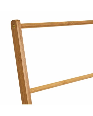 Toallero de 1 estante de bambú natural de 53x30x100 cm