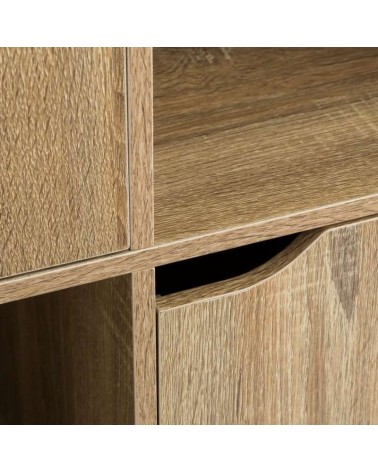 Estantería de puerta de madera marrón nórdico de 90x29x60 cm