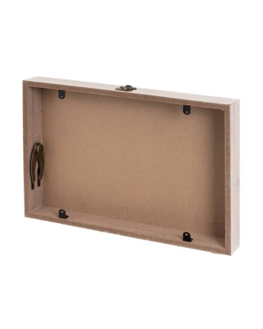 Tapa contador luz o cuadro eléctrico de mandala de madera beige de 46x6x32 cm