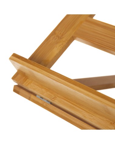 Atril de lectura ajustable y plegable de madera bambu natural nórdico para cocina sol nacido 33x26x22 cm