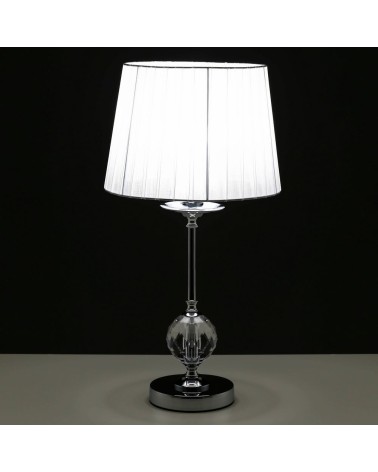 Lámpara de mesa de metal blanca de Ø 25x50 cm