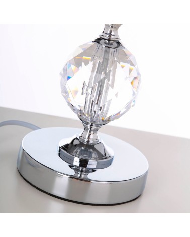 Lámpara de mesa de metal blanca de Ø 25x50 cm