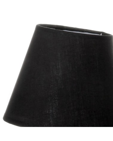 Lámpara de mesita de noche de cerámica negra de 15x22 cm