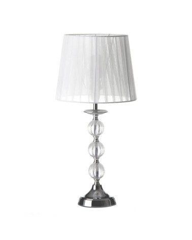 Lámpara de mesa de metal plateada de 22x47 cm