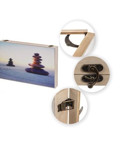 Tapa contador de luz o cubrecontador electricos de madera zen oriental de 46x6x32 cm