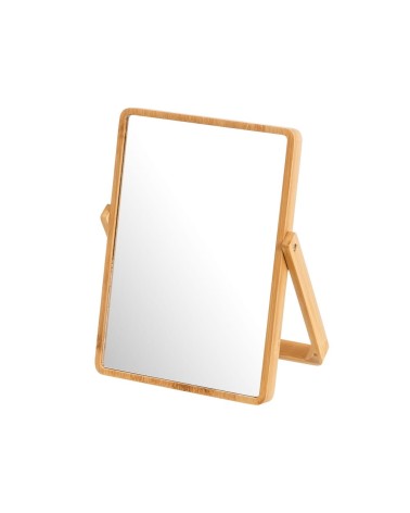 Espejo de tocador blanco de bambú marrón nórdico