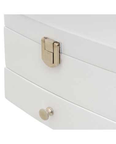 Joyero de madera con 1 cajón blanco minimalista para dormitorio Fantasy