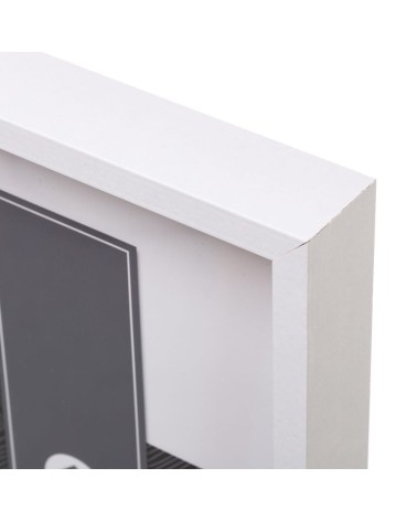 Set de 2 marcos de fotos cubo blancos de madera con cristal para foto de 10x15 cm