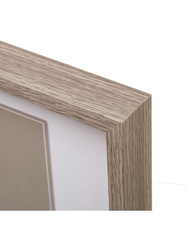 Set de 2 marcos de fotos cubo grises de madera con cristal para foto de 10x15 cm