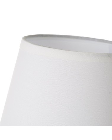 Lámpara de mesa con tulipa de cerámica blanca de Ø 17x27 cm
