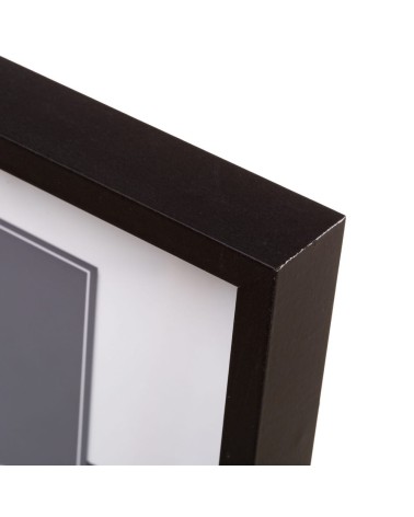 Set de 2 marcos de fotos cubo negros de madera con cristal para foto de 20x25 cm