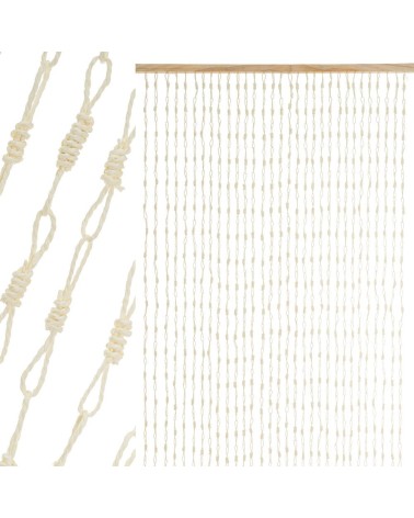 Cortina de tiras decorativa de fibra papel natural de 90x200 cm