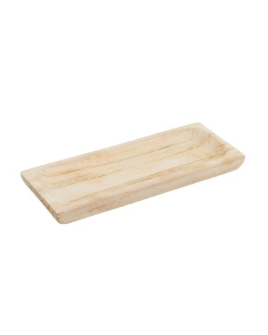 Centro de mesa de madera paulonia de acabado tostado de 35x15x3,5 cm