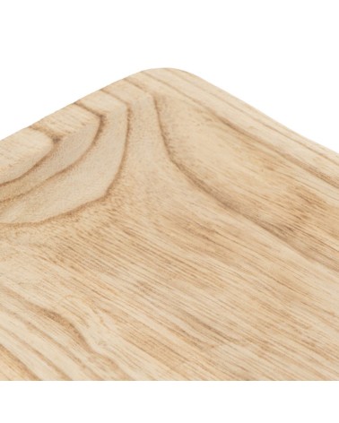 Centro de mesa de madera paulonia de acabado tostado de 38x17x3 cm