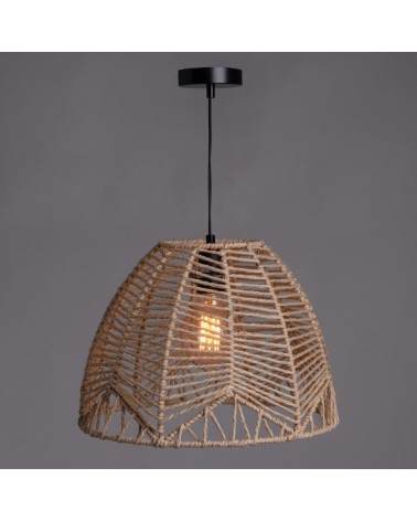 Lámpara de techo de fibra papel natural de 35x35x25 cm