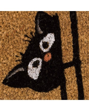 Felpudo de gato marrón de fibra de coco natural de 40x60 cm