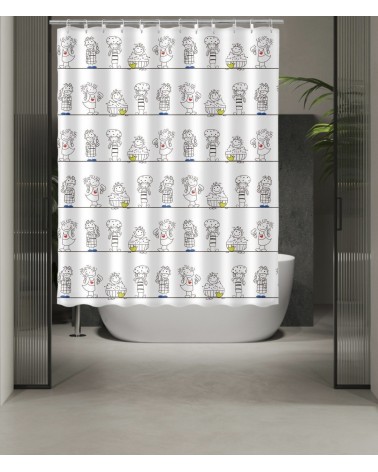 Cortina de baño infantil jolly de poliéster de 180x200 cm